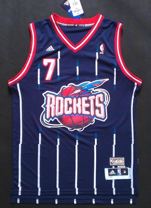  NBA Houston Rockets 7 Jeremy Lin Hardwood Classic Fashion Swingman Blue Jersey